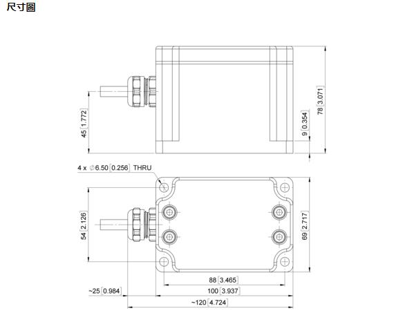 角度傳感器尺寸圖 角度傳感器尺寸圖